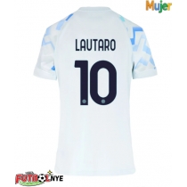 Camiseta Inter Milan Lautaro Martinez #10 Visitante Equipación para mujer 2025-26 manga corta